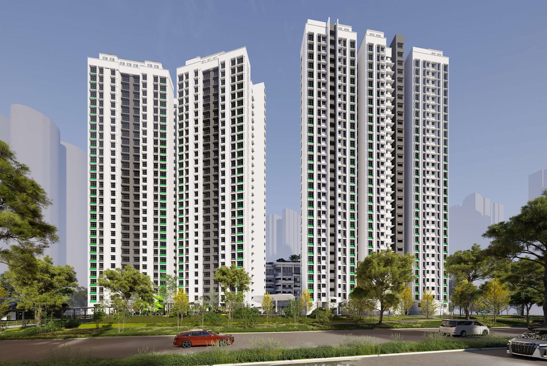 Perspective of Kebun Baru Breeze BTO project